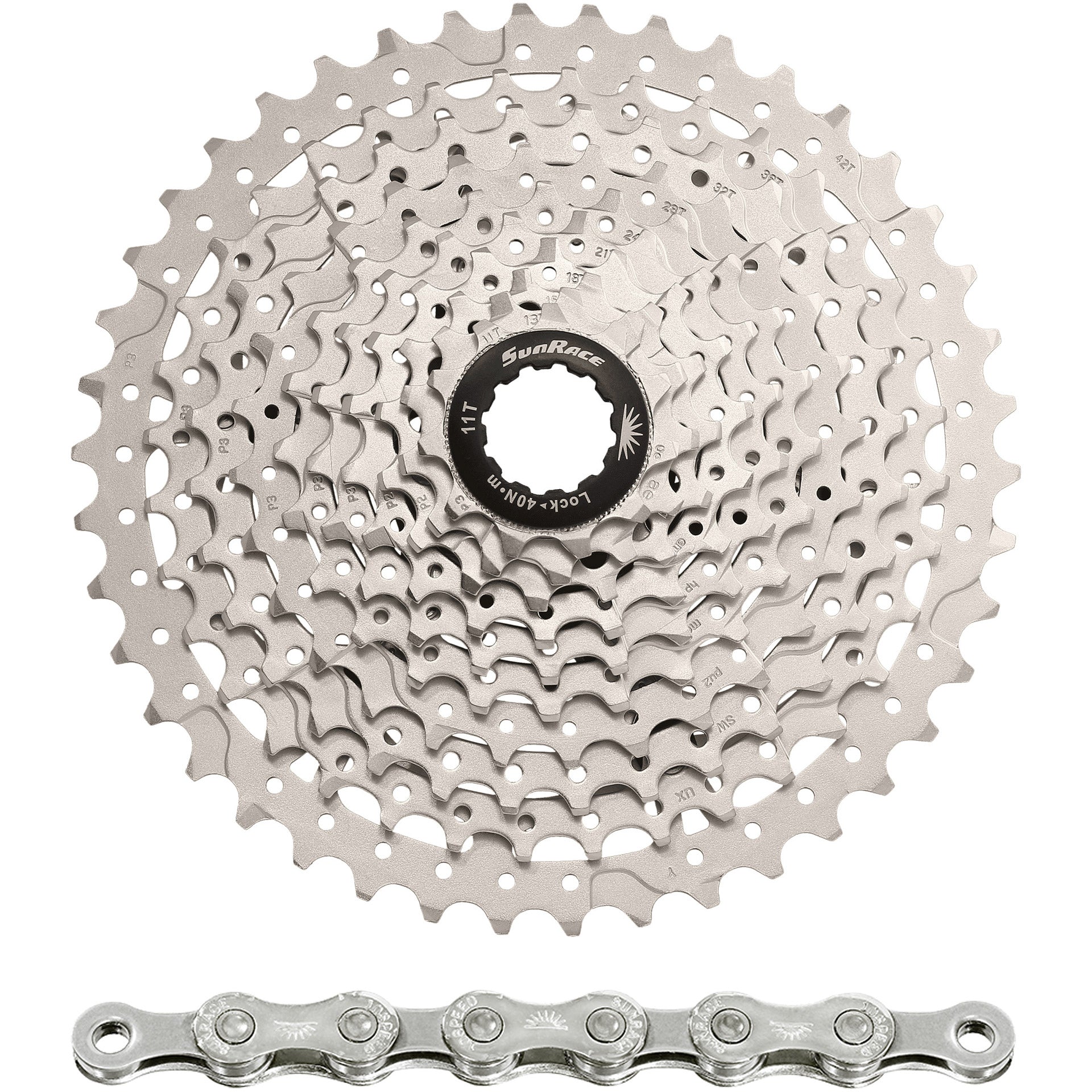 Spanninga Sunrace Combipack CSMS3 10V 11-42T mit Kette CN10A