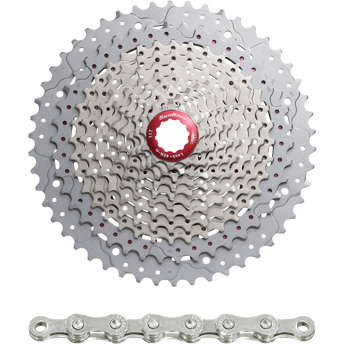 Spanninga Sunrace Combipack MX8 11V 11-46T mit Kette CN11A