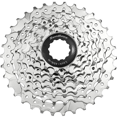 Spanninga Sunrace Kassette CSM66 8V 11-34T Neusilber (10 Stück)