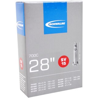 Schwalbe Inner Tube dv15 28 Zoll race 18 25-622 dv 40 mm