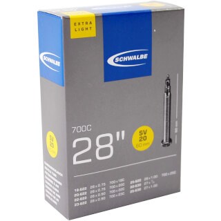 Schwalbe Inner Tube sv20 60mm 28 Zoll Rennen 18 25-622 extra leicht 65gr