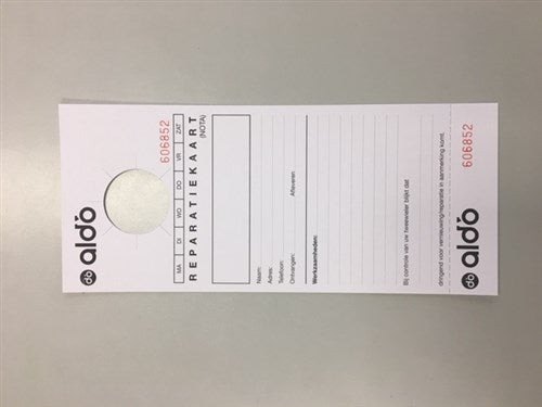 Aldo Reparaturkarten pak a 250