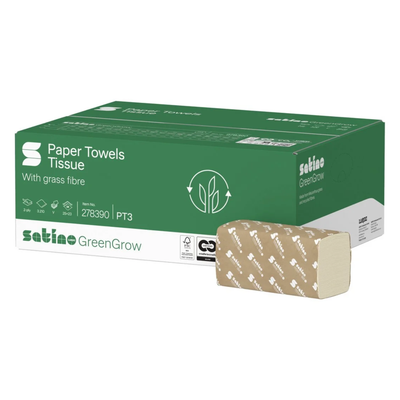 Satino schwarzes Greengrow-Handtuch 2-lagig 25x23cm (3210 Stück)