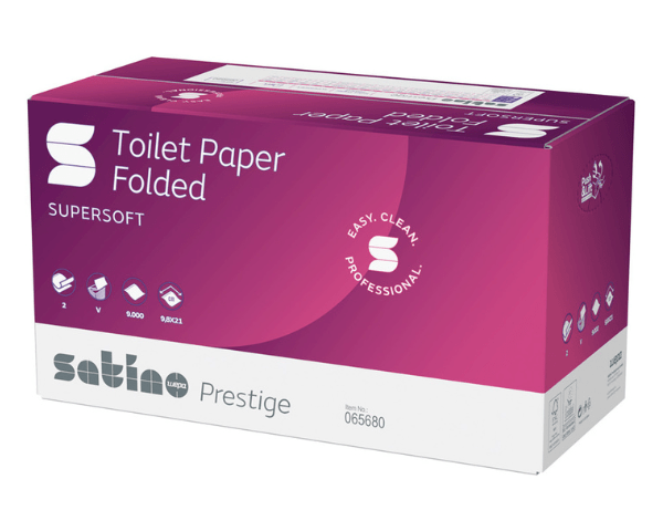 Satino Toilettenpapier recycelt 2-lagig Großpackung (30x 300 Blatt)