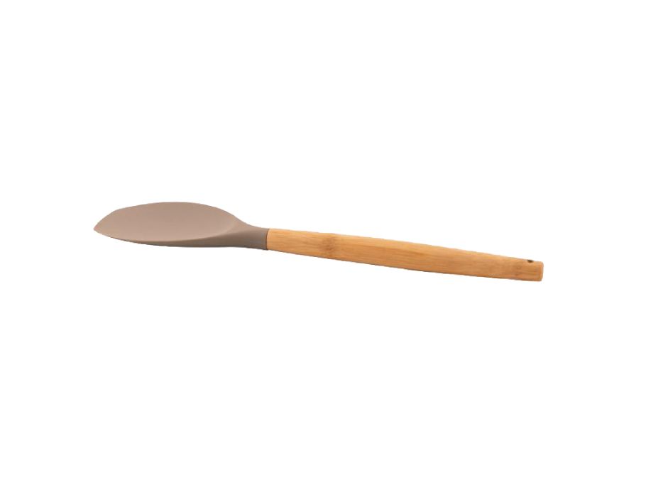Point Virgule Pannenlikker Silicon Bambus Griff Taupe