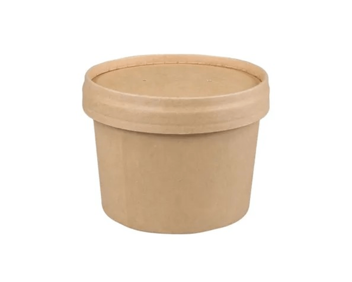Suppenbecher + Deckel FSC Kraft 236ml (25 Stück)