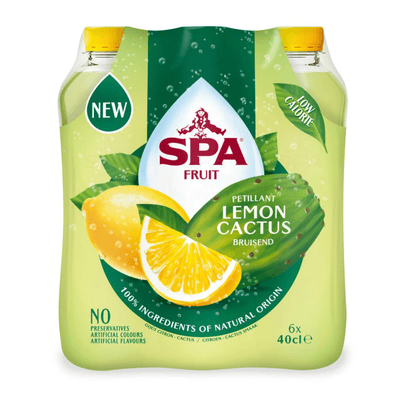 Spa Fruchtklumpen Zitronen-Kaktus-Kappe (6x 400ml)