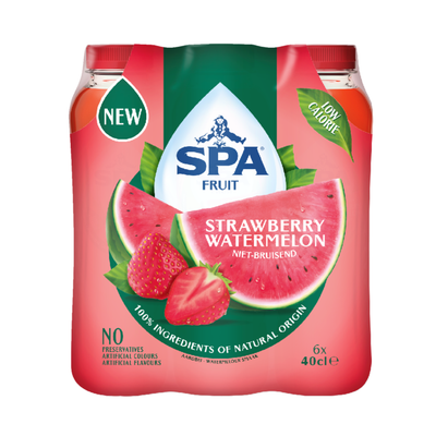 Spa Fruit Still Erdbeere Wassermelone Kappe (6x 400ml)