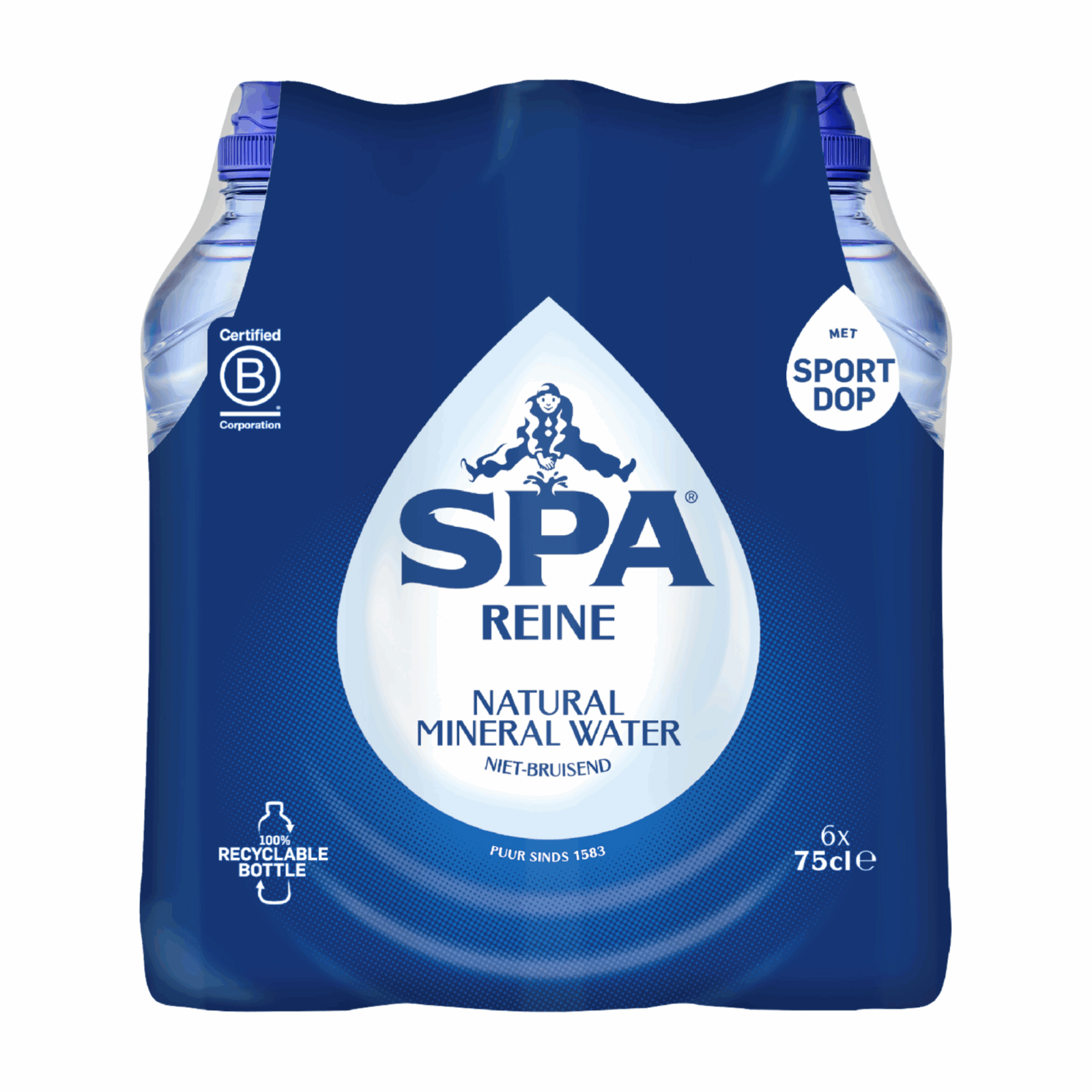 Spa reine blaue Sportkappe (6x 0,75 Liter)