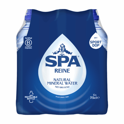 Spa reine blaue Sportkappe (6x 0,75 Liter)