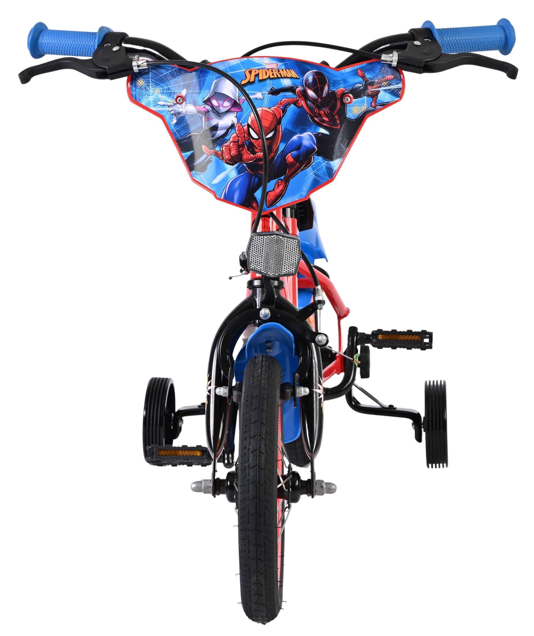 Spiderman Spider-Man Kinderfahrrad – Jungen – 12 Zoll – Blau Rot – Zwei Handbremsen
