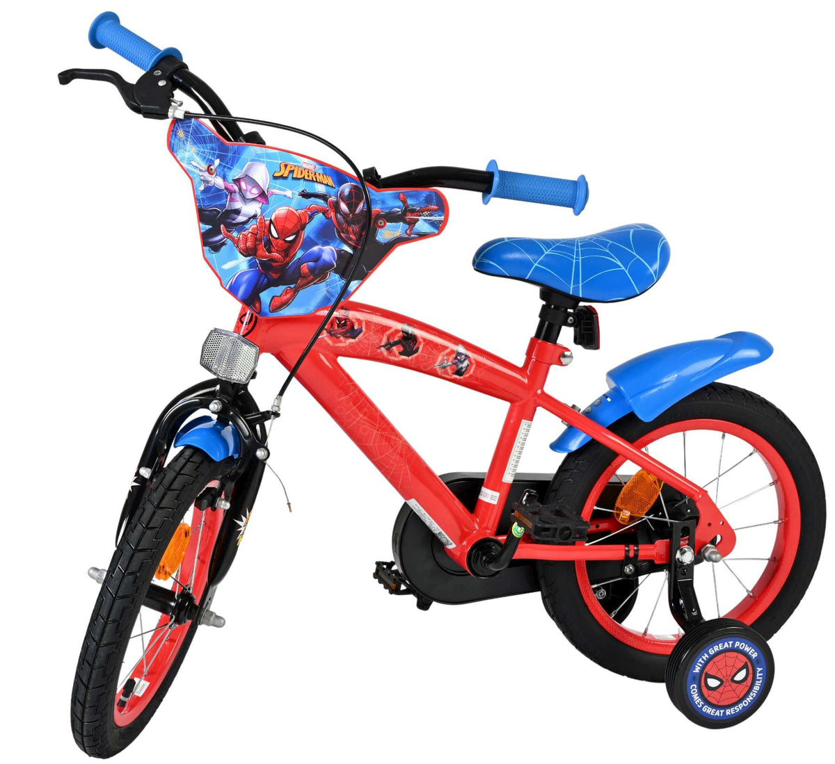 Spiderman Marvel Spider-Man Kinderfahrrad – Jungen – 14 Zoll – Rot Blau