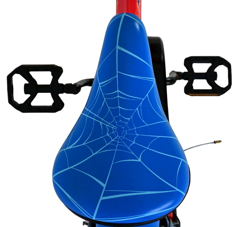 Spiderman Spider-Man Kinderfahrrad – Jungen – 16 Zoll – Blau Rot – Zwei Handbremsen