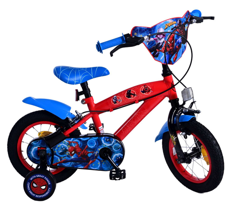 Ultimate Spider -Man Kinderbike - Jungen - 12 Zoll - Blaurot - Zwei Handbremsen