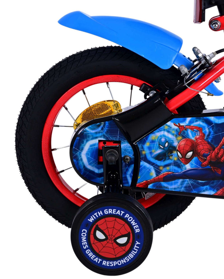 Ultimate Spider -Man Kinderbike - Jungen - 12 Zoll - Blaurot - Zwei Handbremsen