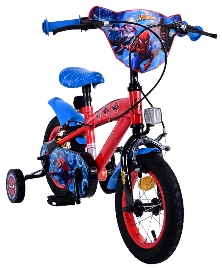Ultimate Spider -Man Kinderbike - Jungen - 12 Zoll - Blaurot - Zwei Handbremsen