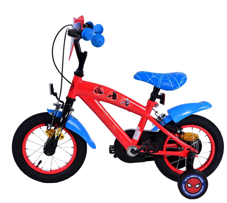 Ultimate Spider -Man Kinderbike - Jungen - 12 Zoll - Blaurot - Zwei Handbremsen