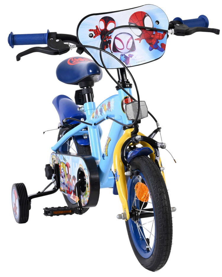 Spidey und seine tollen Freunde Spidey Kinderfahrrad – Jungen – 12 Zoll – blau – zwei Handbremsen
