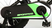 Volare Sportivo Kinderrad - Jungen - 14 Zoll - Neongrün schwarz - 95% versammelte - afbeelding 7