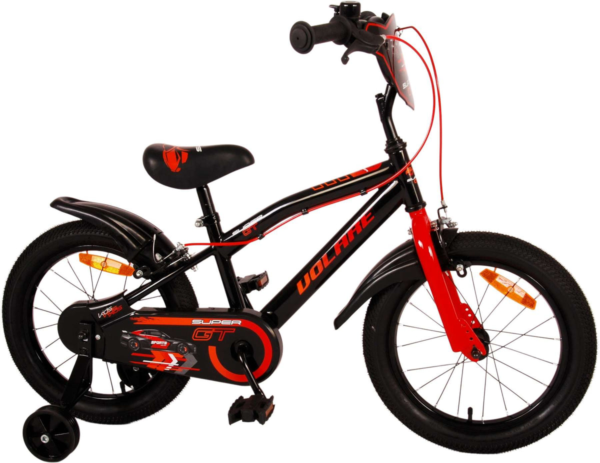 Volare Super GT Kinderbike - Jungen - 16 Zoll - Rot - Zwei Handbremsen