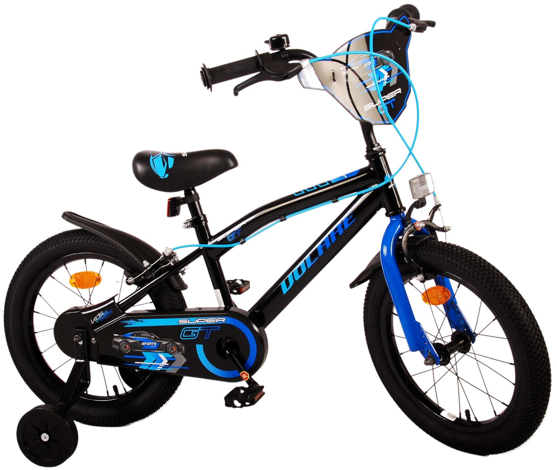 Volare Super GT Kinderrad - Jungen - 16 Zoll - Blau - Zwei Handbremsen
