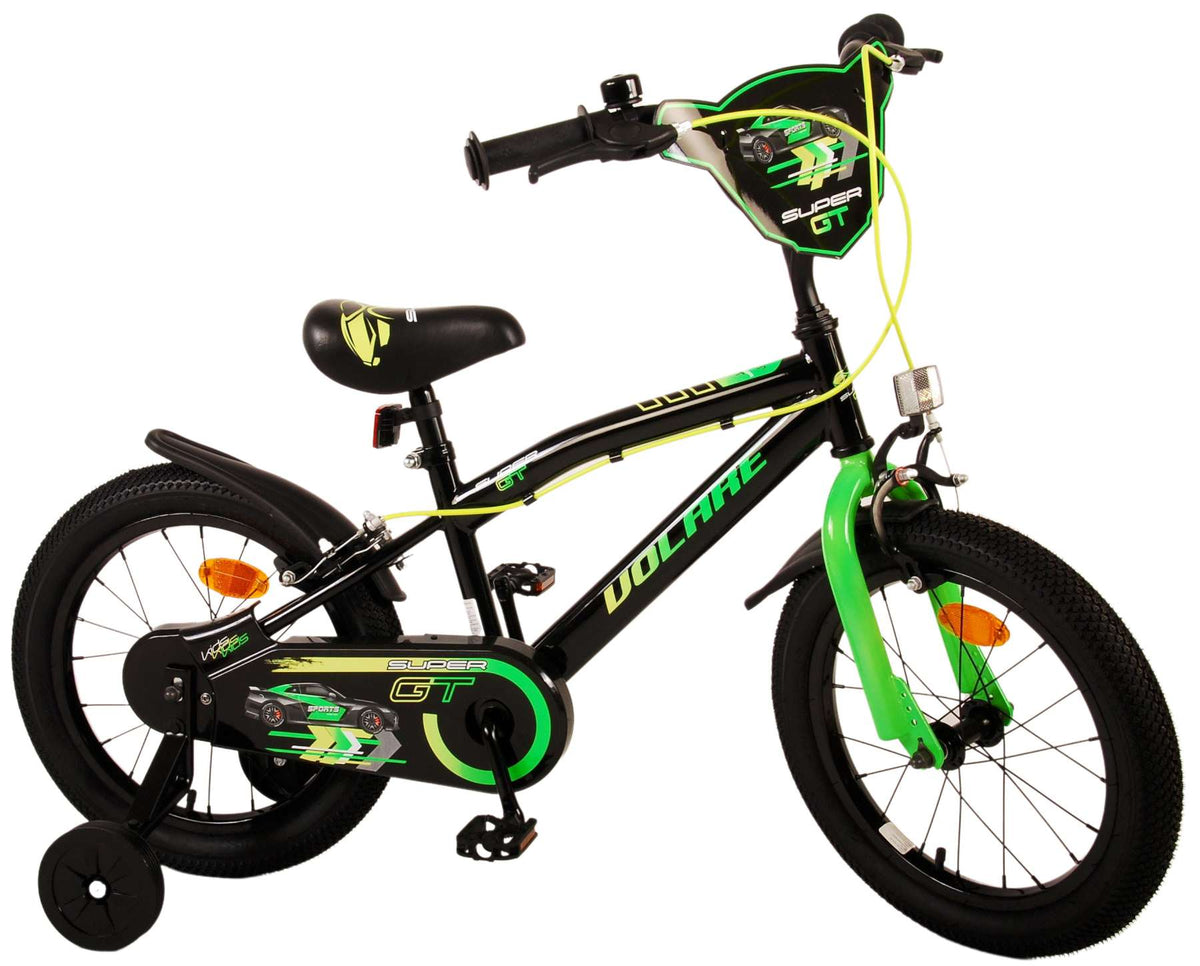 Volare Super GT Kinderrad - Jungen - 16 Zoll - Grün - Zwei Handbremsen