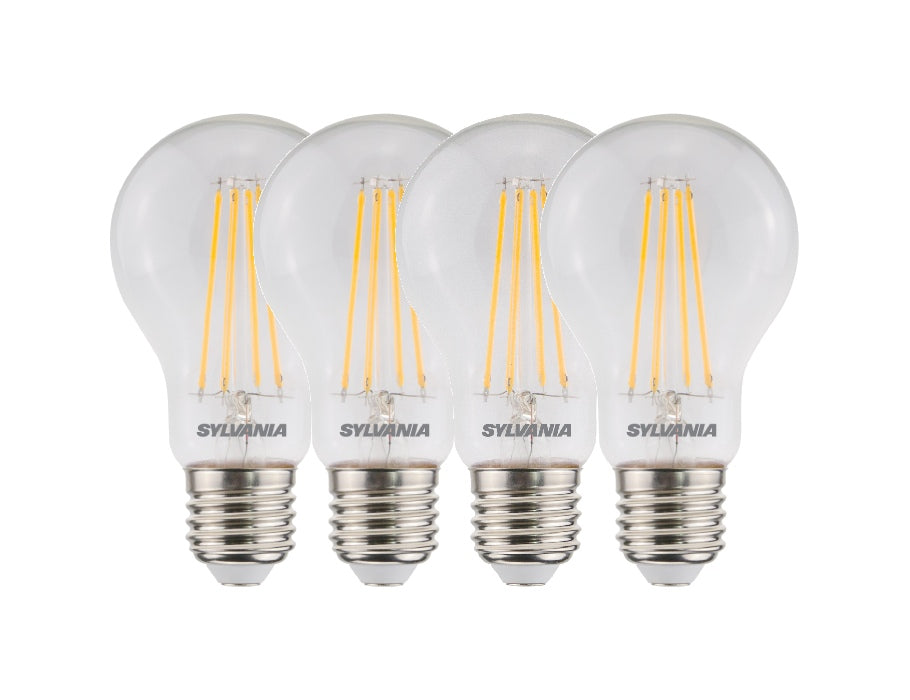 Sylvania LED -Lampe - E27 - 806 LM - Bol - Clear - Filament - 4 Stücke