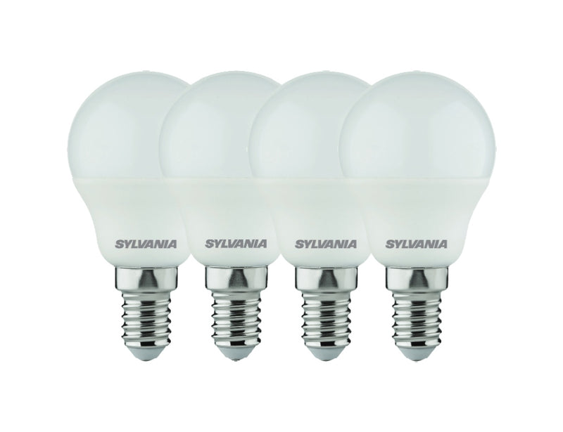 Sylvania LED -Lampe - E14 - 470 LM - Kugel - MAT - 4 Teile