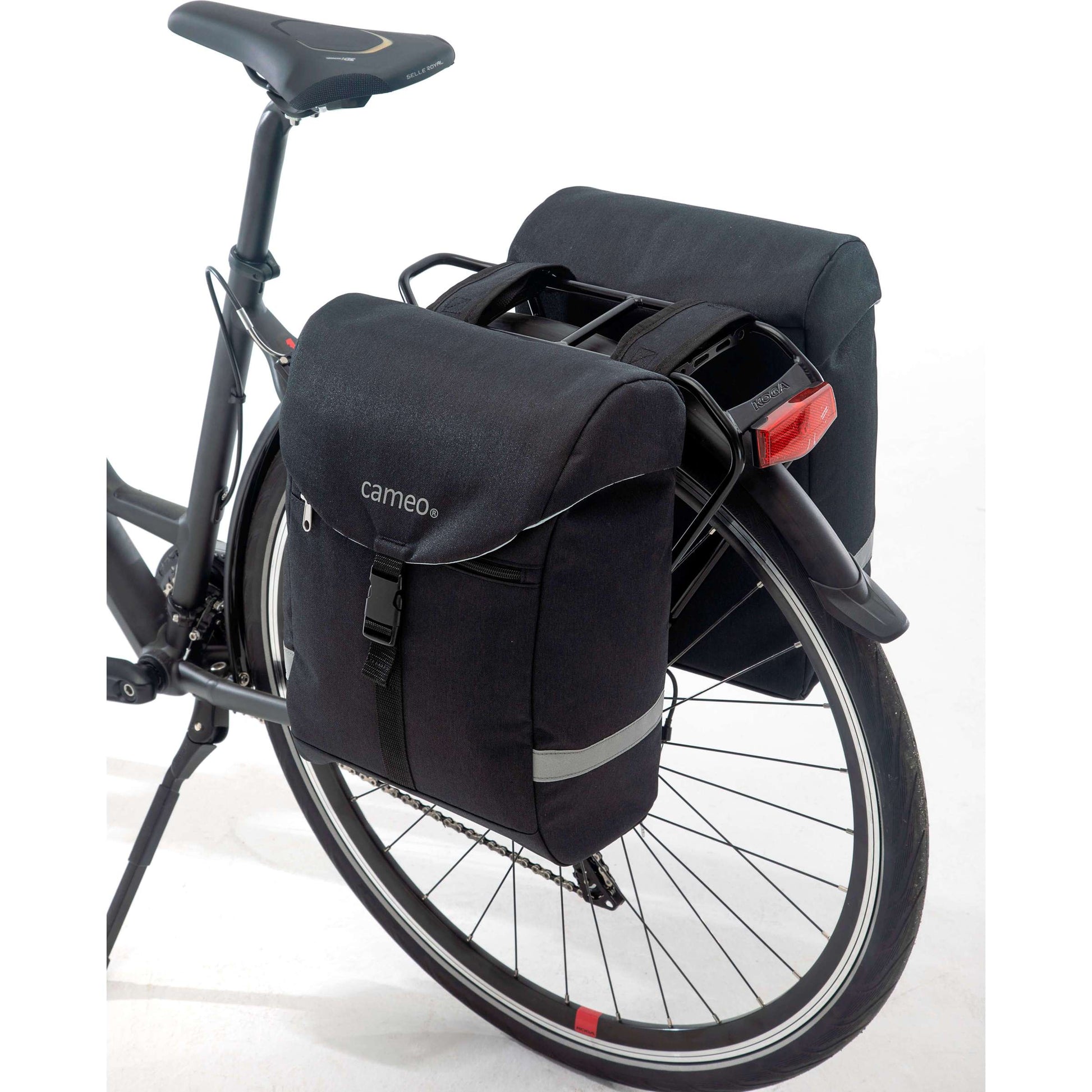Cameo Sports Doppel-Fahrradtasche Schwarz 28L