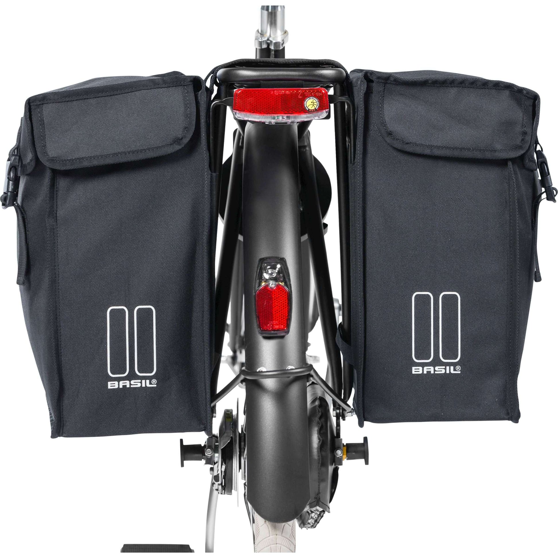 Basil Mara XXL doppelte Fahrradtasche - 47L - Ladies Men's - City City - Schwarz