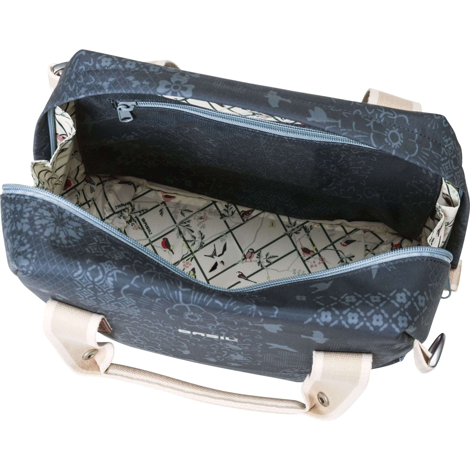 Basil Bohème City Bag - blau, elegante Hand-, Schulter- und Lenkertasche, wasserfest, 8 Liter Fassungsvermögen
