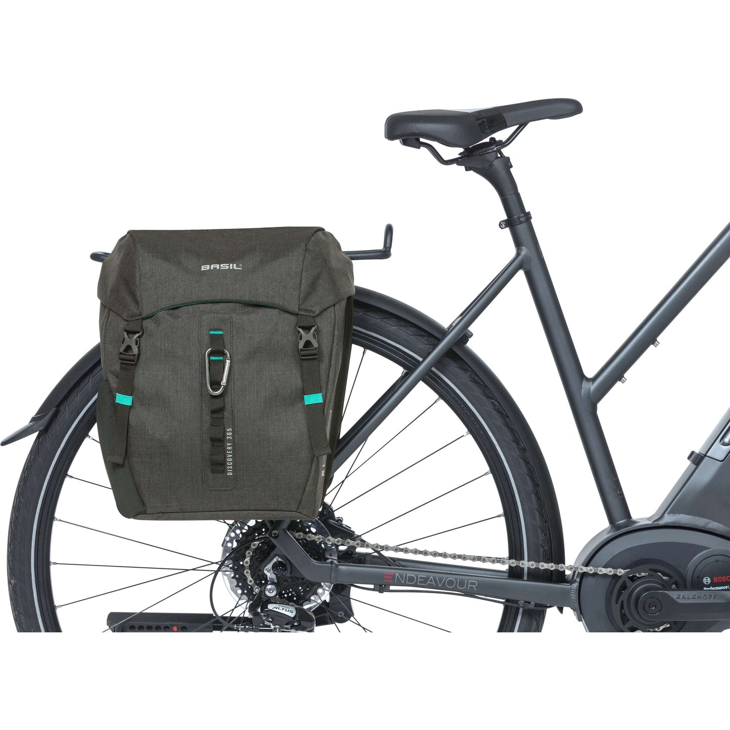 Basildiscovery365D doppelte Fahrradtasche schwarz melee
