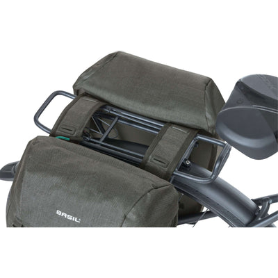 Basildiscovery365D doppelte Fahrradtasche schwarz melee