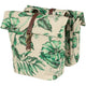 Basil Ever-Green Doppel-Fahrradtasche, recyceltes PET, wasserabweisender Faltverschluss, Unisex, Fahrrad, Sandschalenbeige