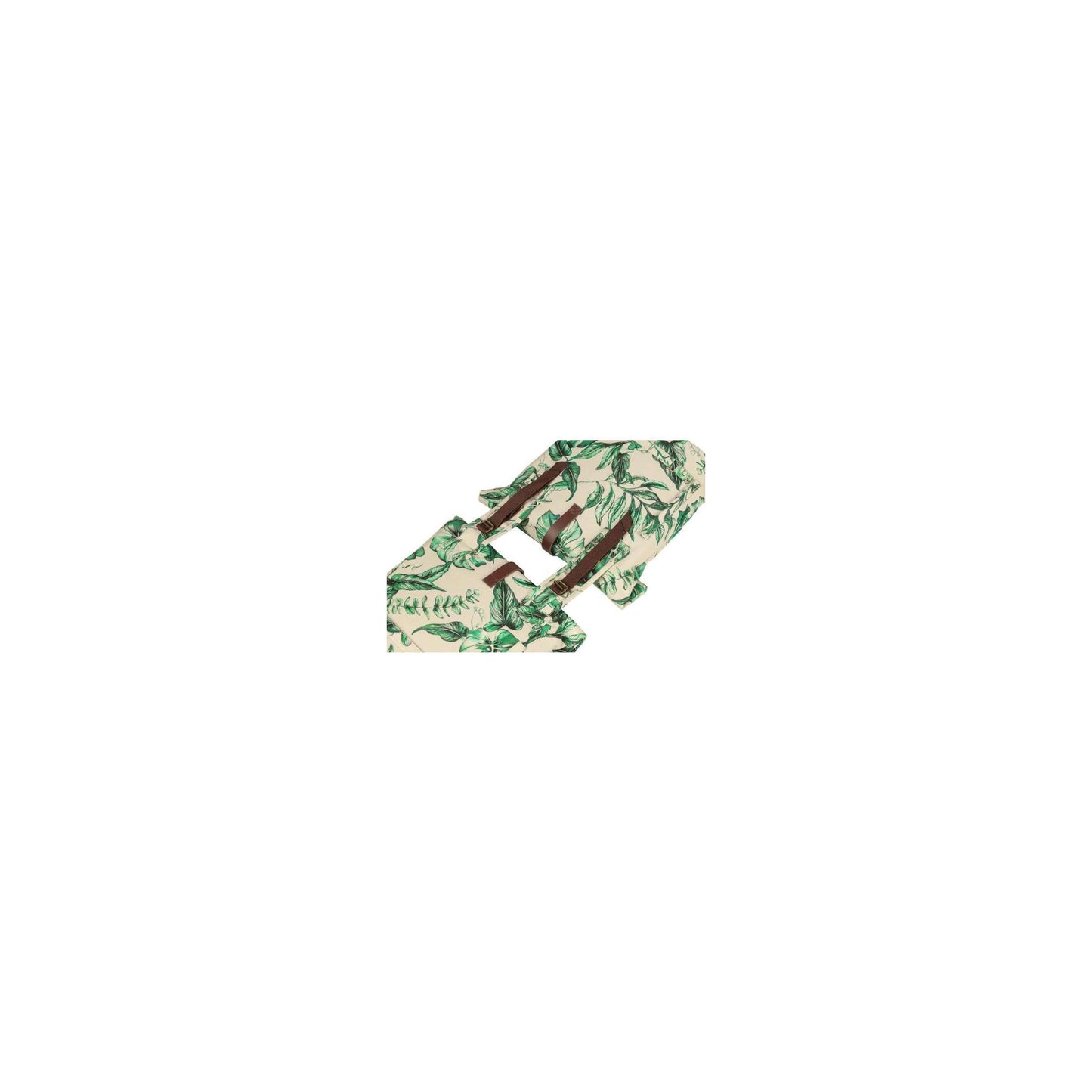 Basil Ever-Green Doppel-Fahrradtasche, recyceltes PET, wasserabweisender Faltverschluss, Unisex, Fahrrad, Sandschalenbeige