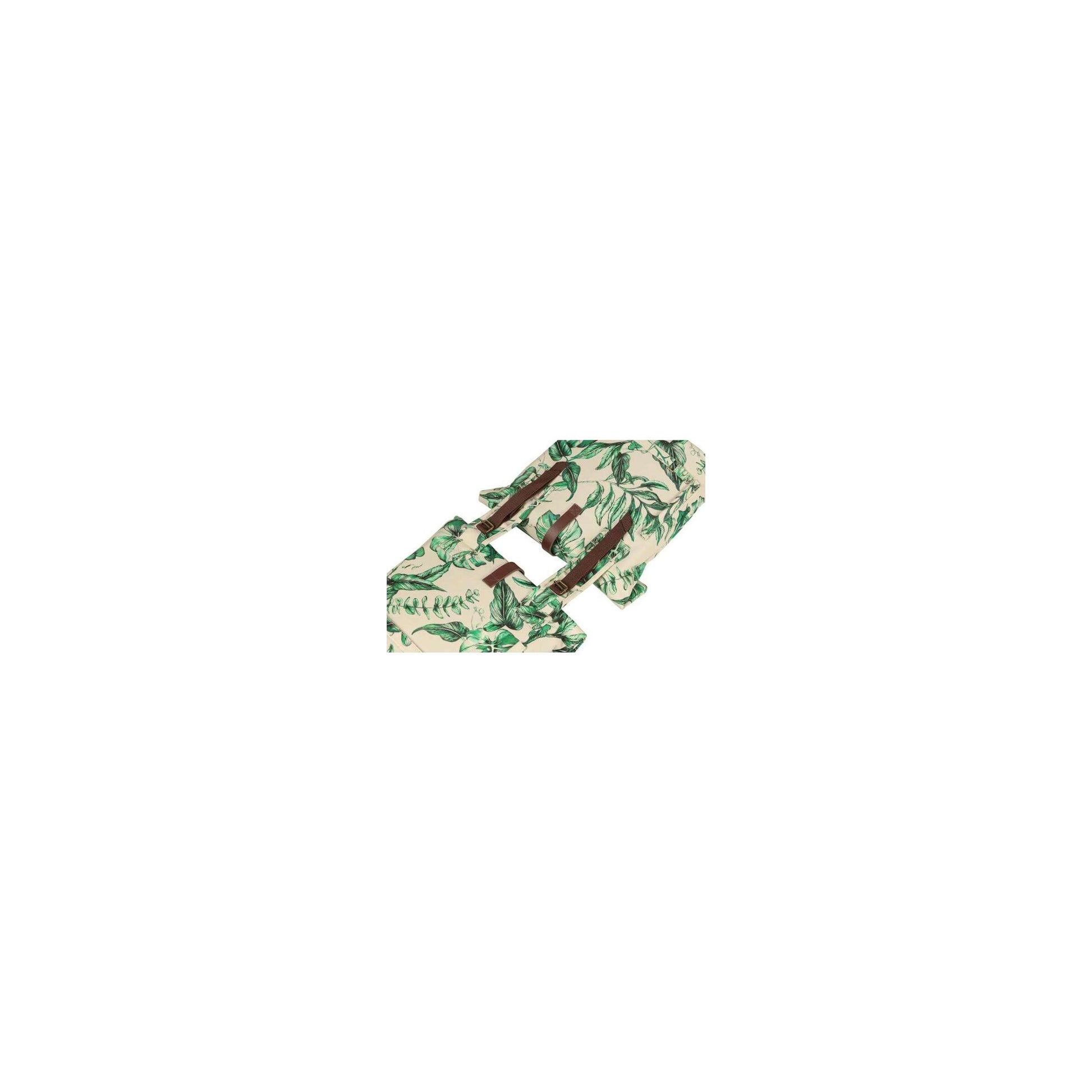 Basil Ever-Green Doppel-Fahrradtasche, recyceltes PET, wasserabweisender Faltverschluss, Unisex, Fahrrad, Sandschalenbeige