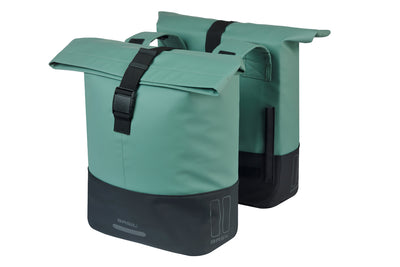 Basil Doppelte Fahrradtasche Cove 28-32l 14 x 29 x 36 cm - Grün Schwarz