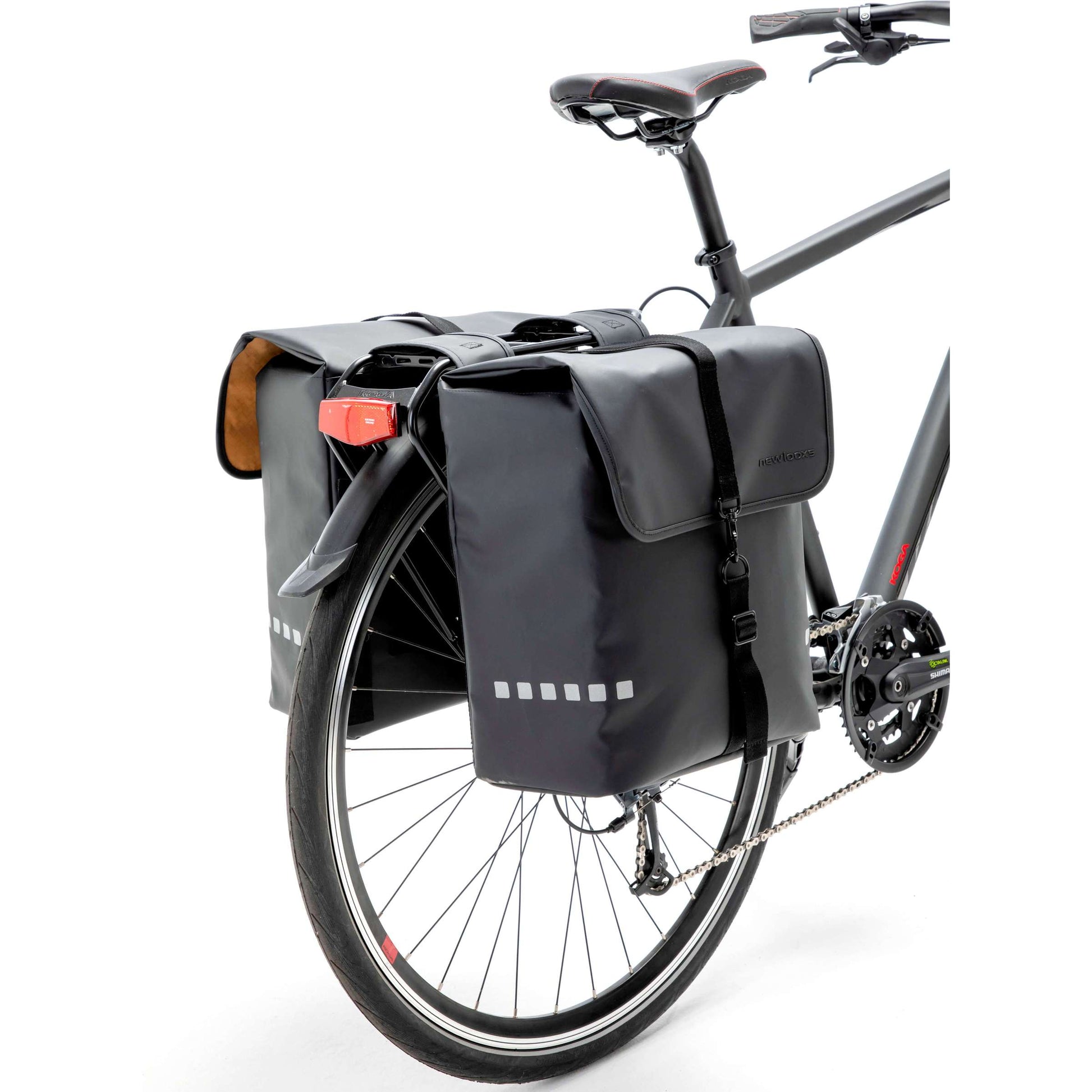 New Looxs Fahrradtasche Odense – doppelt, schwarz, wasserabweisend, reflektierend, geeignet für Elektrofahrräder