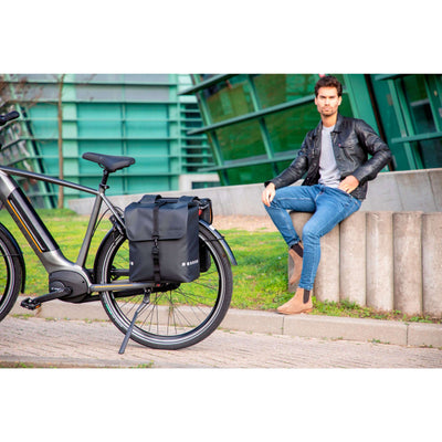 New Looxs Fahrradtasche Odense – doppelt, schwarz, wasserabweisend, reflektierend, geeignet für Elektrofahrräder