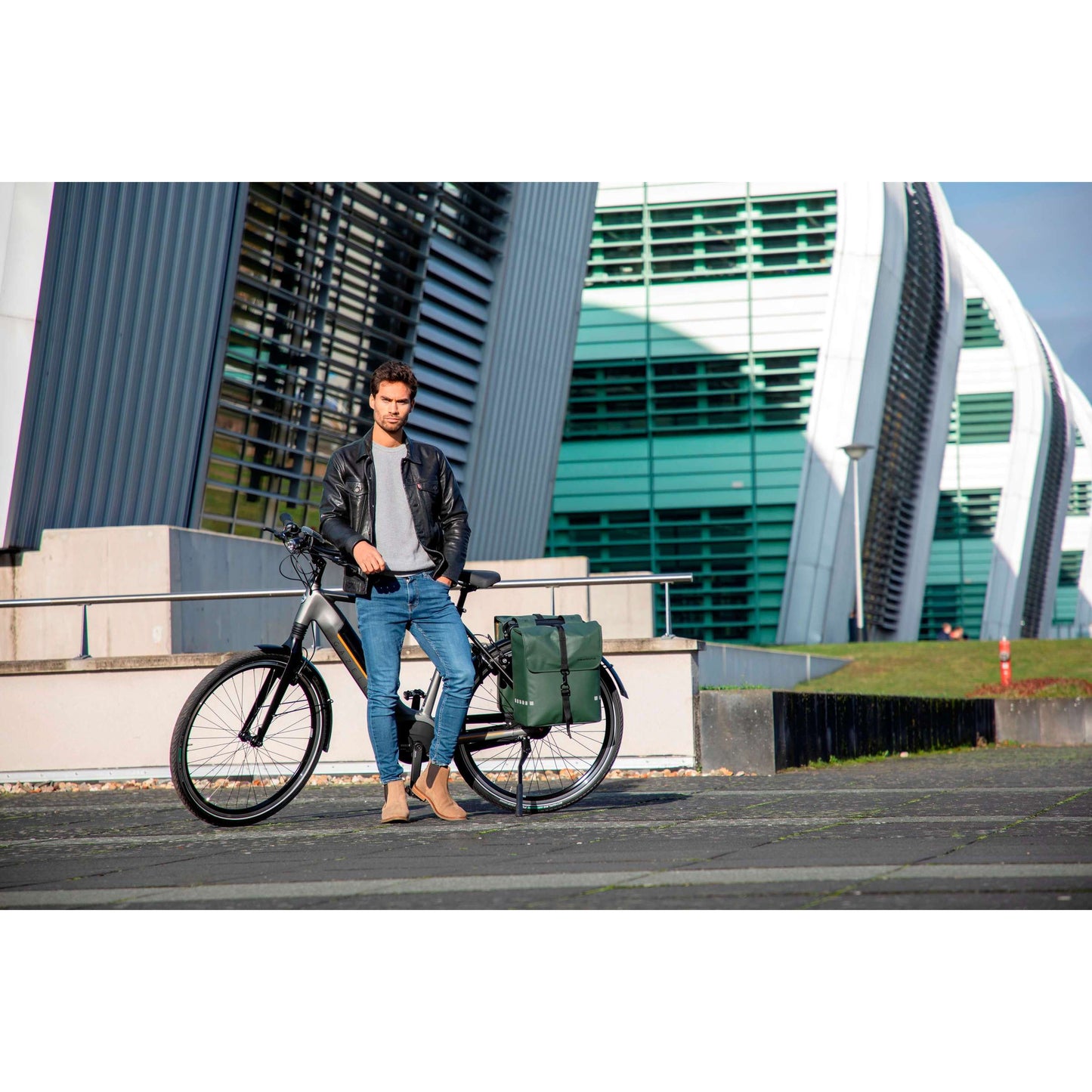Fahrradtasche Odense - Robuste, geräumige Doppel-Hecktasche für Elektrofahrräder - Grün