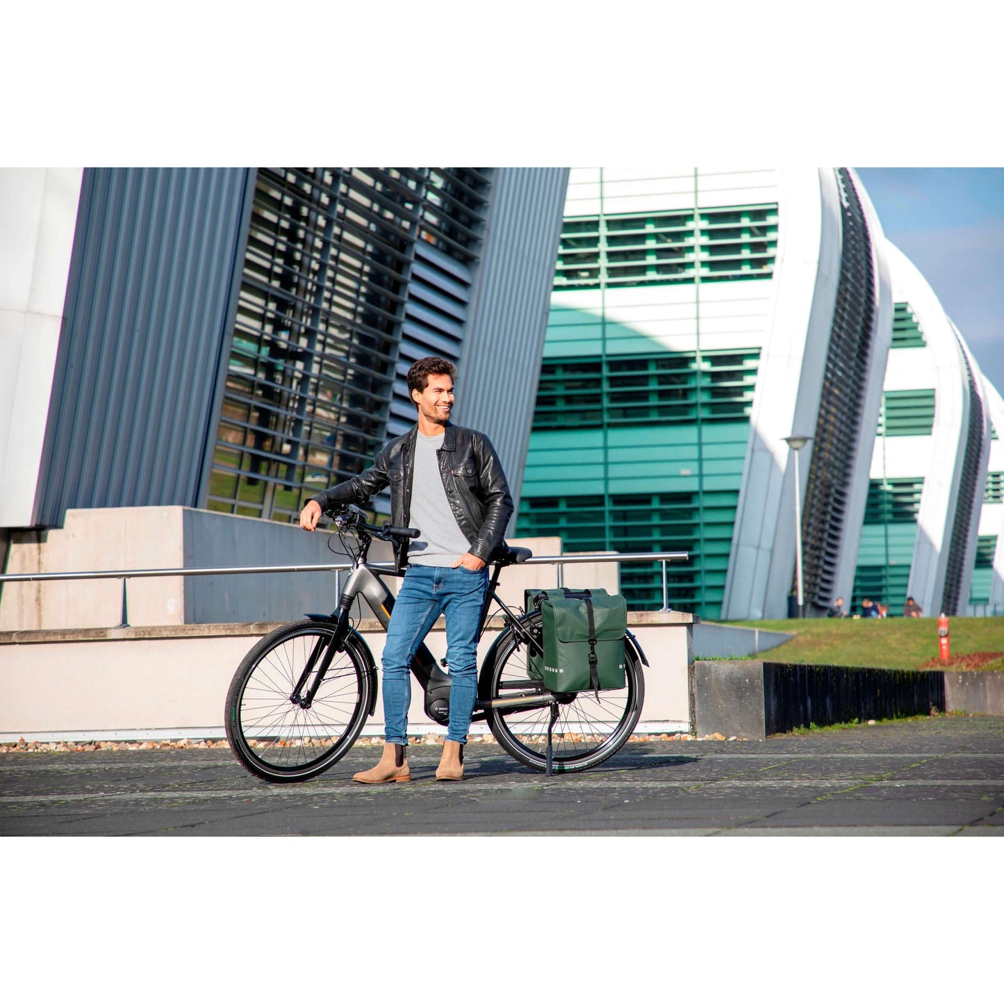 Fahrradtasche Odense - Robuste, geräumige Doppel-Hecktasche für Elektrofahrräder - Grün
