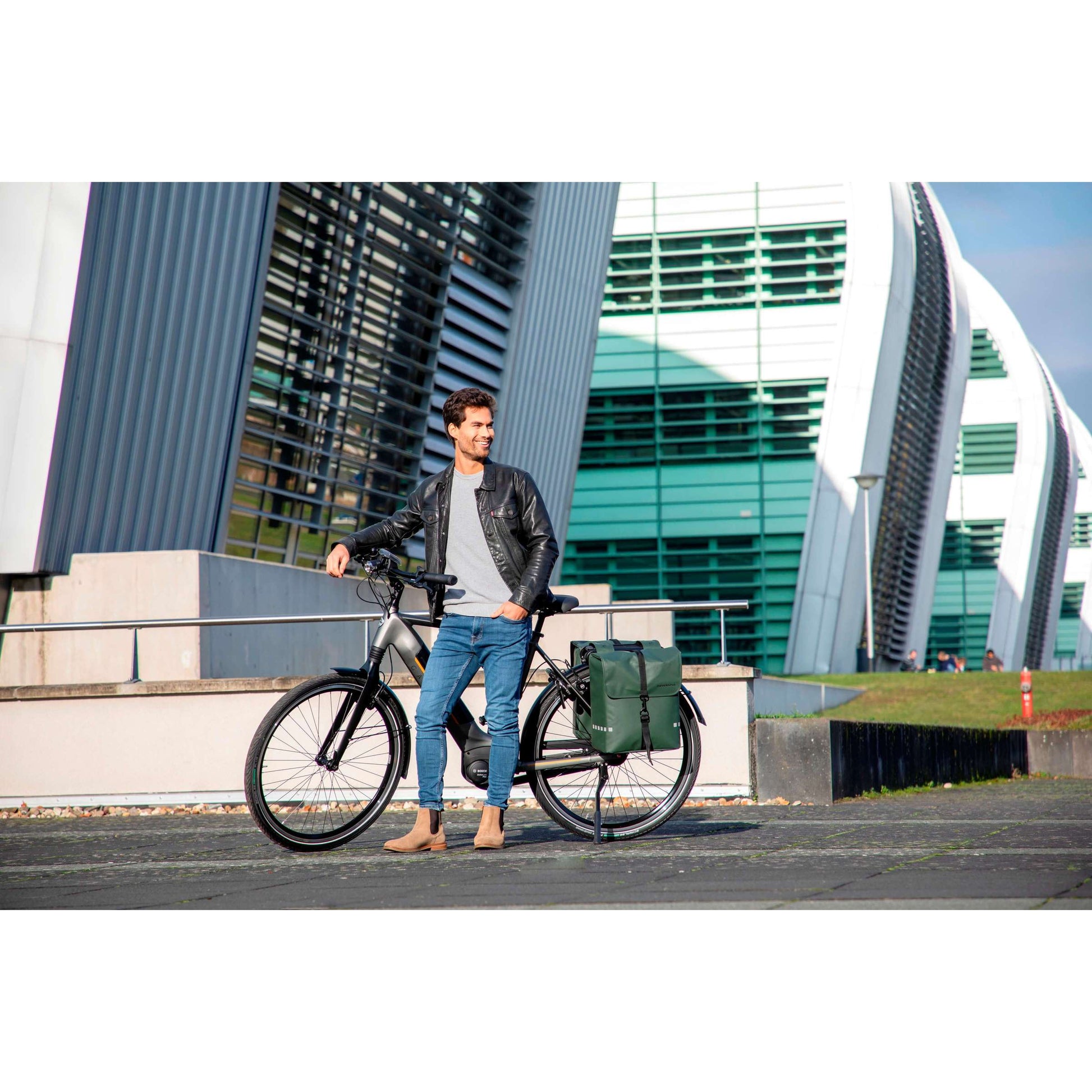 Fahrradtasche Odense - Robuste, geräumige Doppel-Hecktasche für Elektrofahrräder - Grün