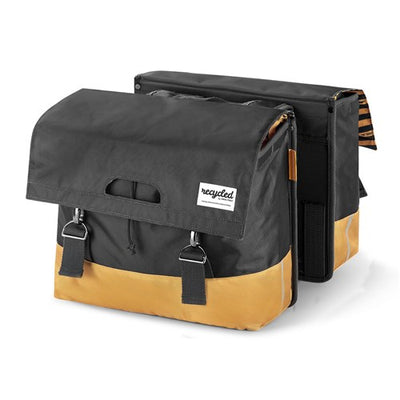 UrbanProof Urban Proof doppelte Fahrradtasche schwarz gelb 40L