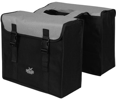 Greenlands Double Bag, schwarz-grau. Größe 38x34x13cm. Gesamtkapazität 35L