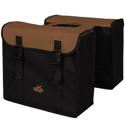 Greenlands Double bag,l schwarz-braun. Größe 37x33x14 (2x) cm 34L.