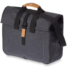 Basil Urban Dry Business Bag - wasserdichte Fahrrad-Umhängetasche, 20L Fassungsvermögen, anthrazitfarben