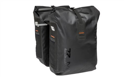 Varo Wasserdichte Doppel-Fahrradtasche Schwarz Grau 40L - MIK