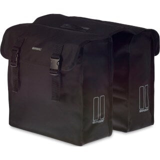 Basil Mara XL doppelte Fahrradtasche - 35L - wasserabweisend - reflektierend - schwarz