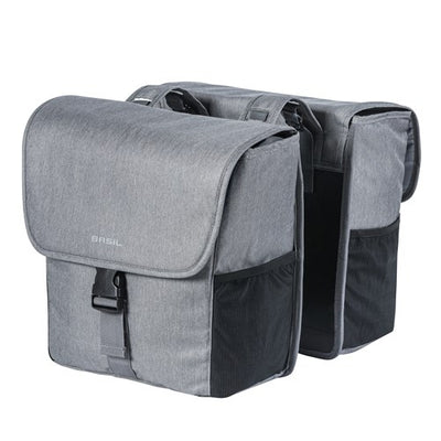 Basil GO doppelte Fahrradtasche grau - 32L