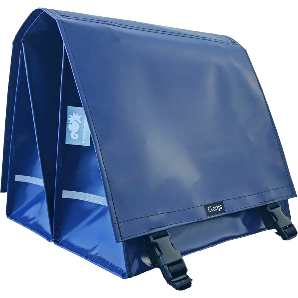 Clarijs Fahrradbeutel Doppel XL PVC 46L mit Pause D Blau